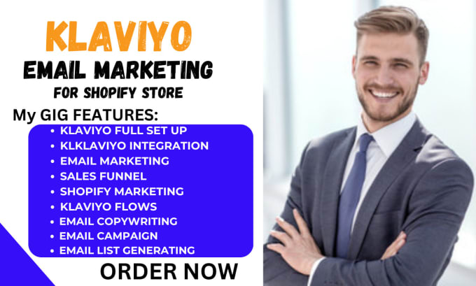 Gig Preview - Be your klaviyo expert, your klaviyo email marketing for your shopify marketing