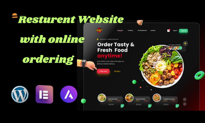 Gig Preview - Build wordpress restaurant website with online ordering system