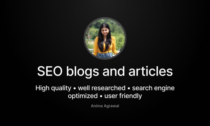 Gig Preview - Write high quality SEO articles and blog posts