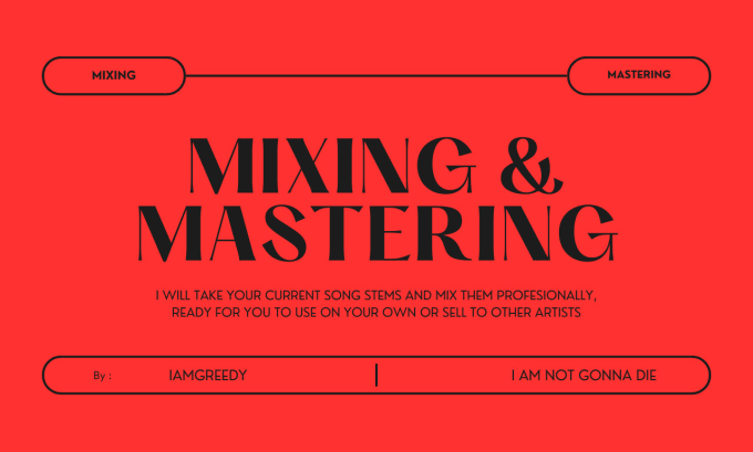 Gig Preview - Mixing and mastering your pop, folk, rap and rnb song