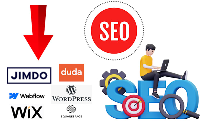 Gig Preview - Do SEO for webflow, wix, squarespace, duda, jimdo, tilda websites to rank