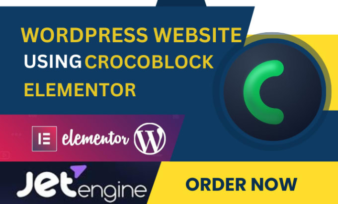 Gig Preview - Build modern dynamic wordpress website using elementor and crocoblock