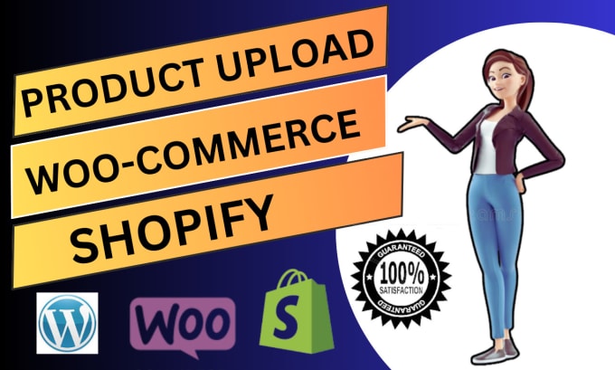 Gig Preview - Upload products or add products to shopify woocommerce