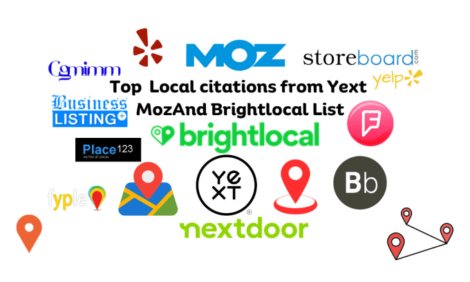 Gig Preview - Create top local citations from yext moz and brightlocal list