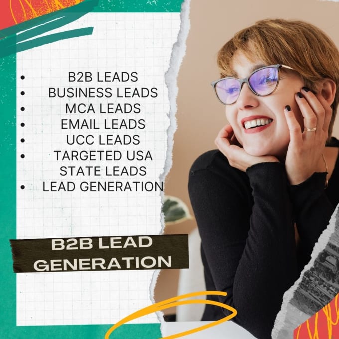 Gig Preview - B2b lead generation for targeted b2b leads, business leads and mca leads