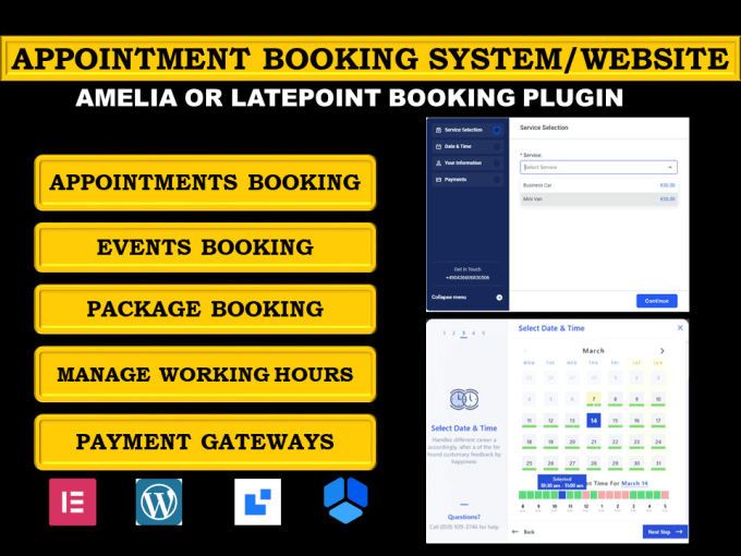 Gig Preview - Install amelia or latepoint booking plugin and create appointment booking system