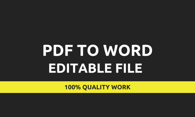 Gig Preview - Convert pdf to word