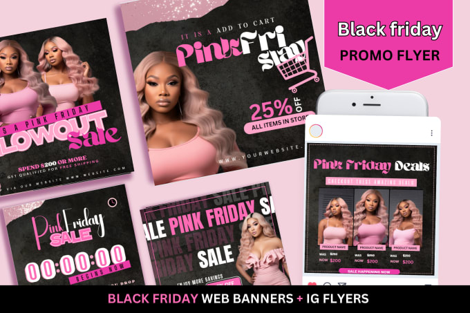 Gig Preview - Design a black friday flyer or website banner for your beauty business