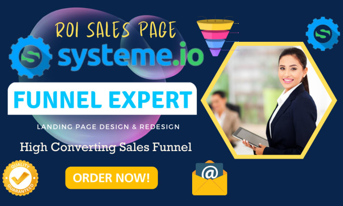 Gig Preview - Do systeme io sales funnel, landing page design, clickfunnel systeme io