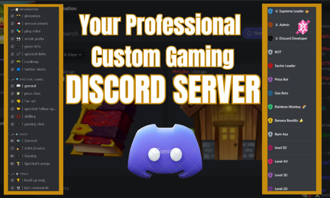 Gig Preview - Create a amazing and beutiful gaming discord server for you