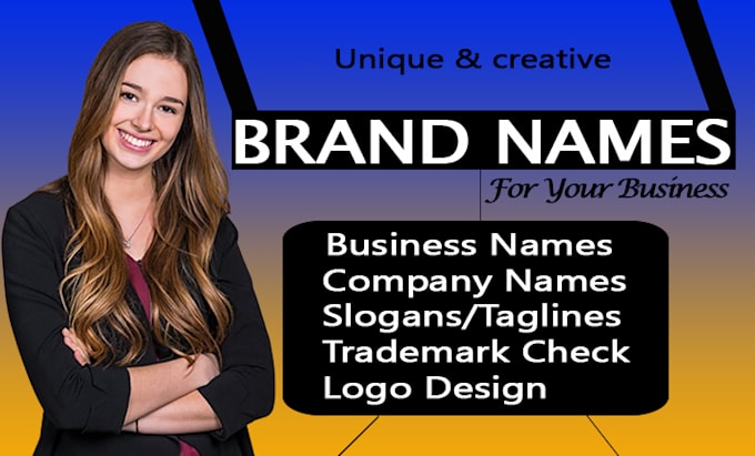 Gig Preview - Create catchy business names, brand name, slogan, company name and logo