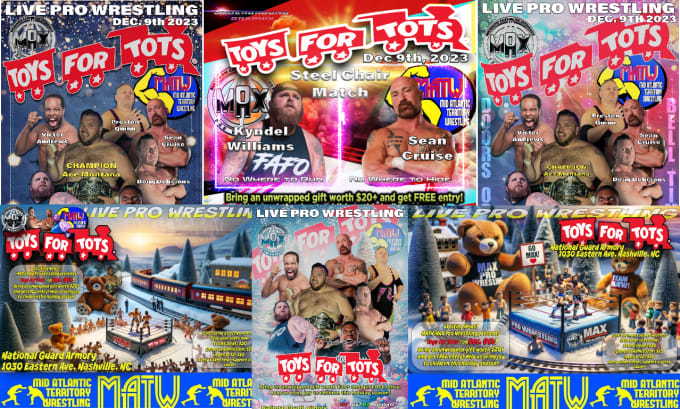 Bestseller - create eye catching indie pro wrestling flyers