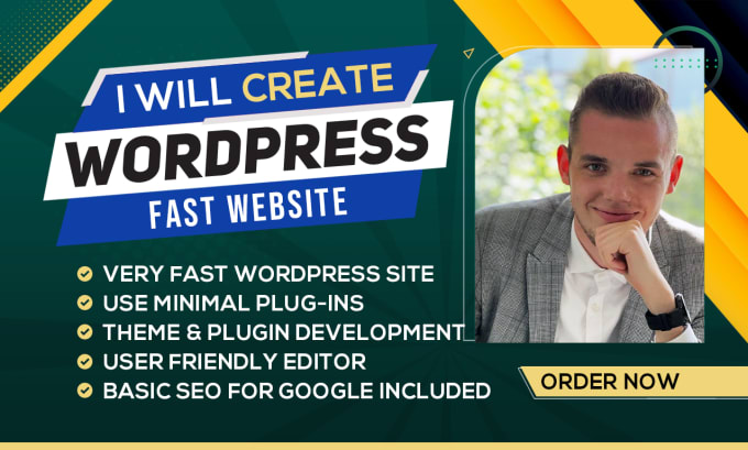 Gig Preview - Create responsive fast wordpress website design or redesign and development