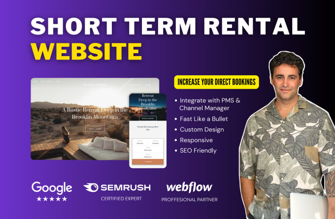 Gig Preview - Build your short term rental website