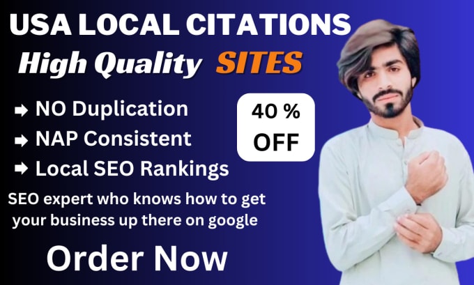 Gig Preview - Top USA local citations and business directories for google ranking