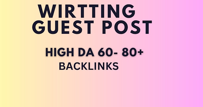 Gig Preview - Write and publish your article on high da guestpost