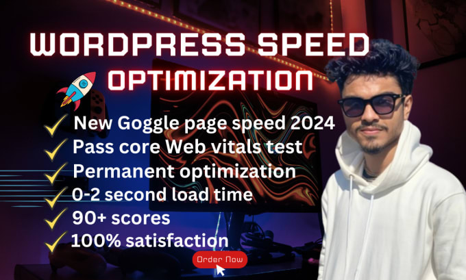 Gig Preview - Do wordpress website speed optimization