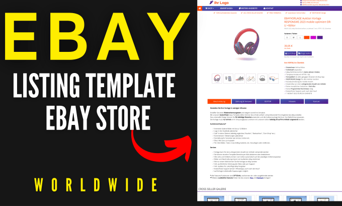 Gig Preview - Generate ebay store template and listing template