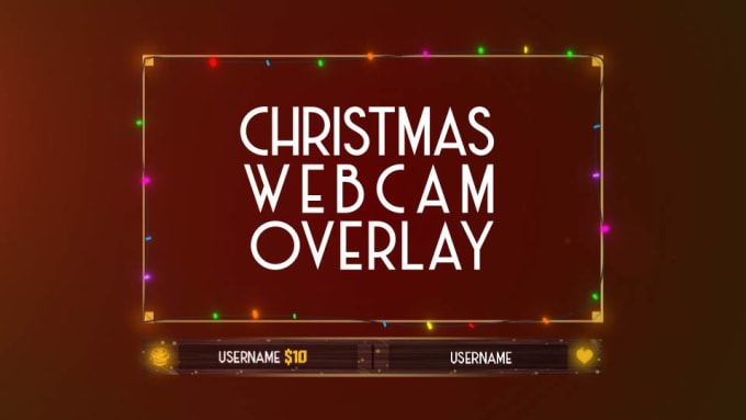 Gig Preview - Create an animated christmas twitch webcam overlay