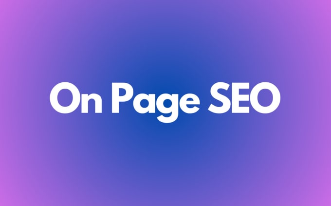 Gig Preview - Do on page SEO for your website