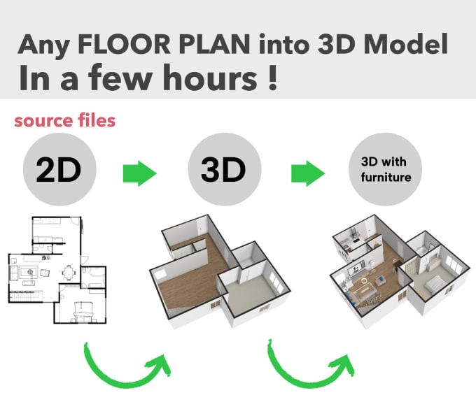 Gig Preview - Transform your floor plans into stunning 3d masterpieces