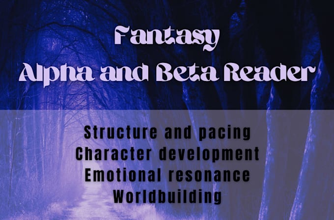 Gig Preview - Beta read your fantasy novel