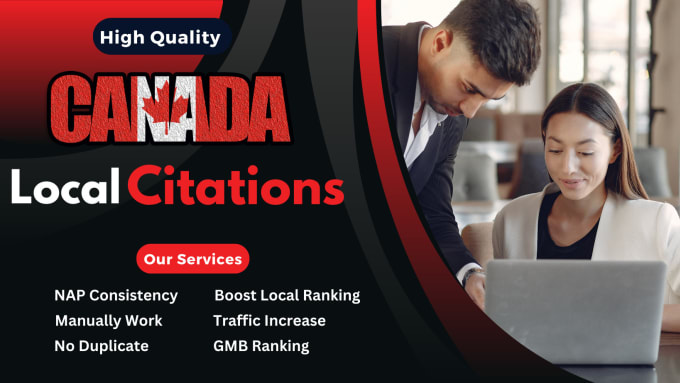 Gig Preview - Do top canada local citations for local business SEO