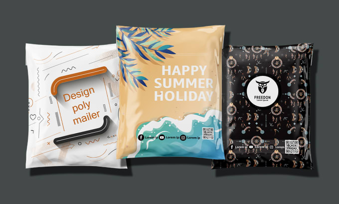 Gig Preview - Design poly mailer or shipping bag or bubble mailer or parcel bag or poly bag