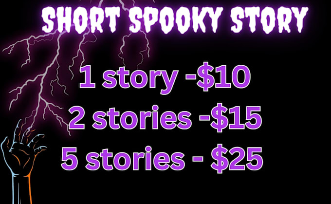 Bestseller - write short spooky, scary stories