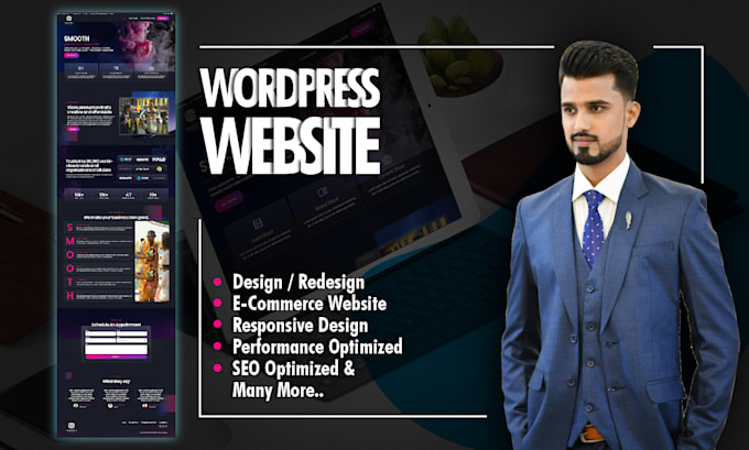 Gig Preview - Build wordpress website design or redesign wordpress website