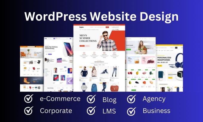 Gig Preview - Create a responsive wordpress design and ecommerce website