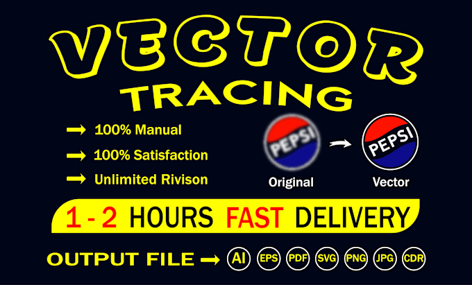 Gig Preview - Do vector tracing, vectorize or convert to vector quickly