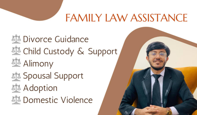 Gig Preview - Assist in family law, divorce, child custody, alimony, adoption, dv, inheritance