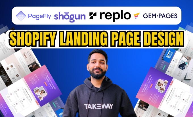 Gig Preview - Build shopify landing page or one product store with pagefly, shogun, gem pages