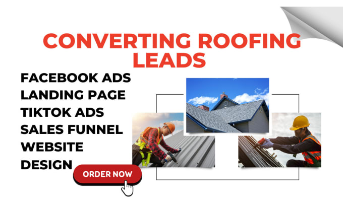 Gig Preview - Generate roofing leads, design roofing lead capture landing page roofing website