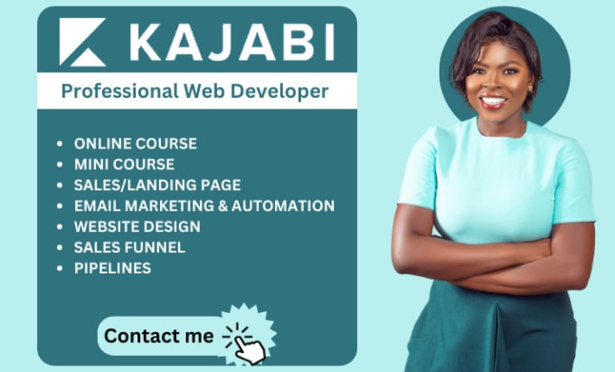 Gig Preview - Kajabi website design, kajabi online course, kajabi sales funnel, landing page