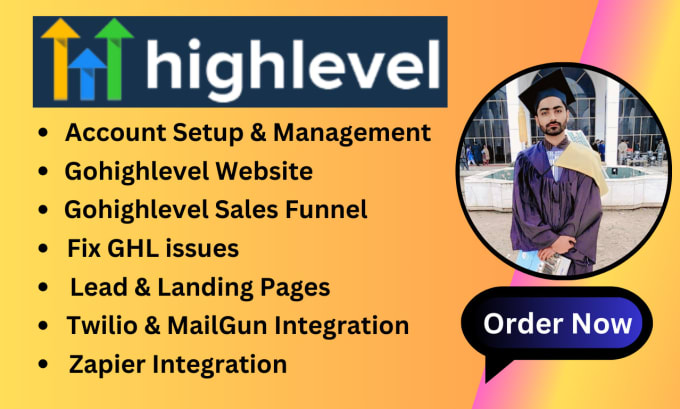 Gig Preview - Gohighlevel website, gohighlevel sales funnel, gohighlevel landing page expert