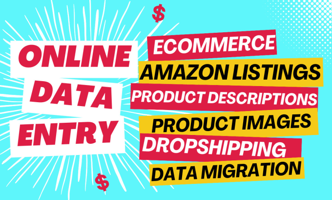 Gig Preview - Do online data entry for ecommerce listings and products