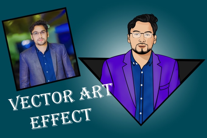 Gig Preview - Do vector art portrait and cartoon style portrait for you