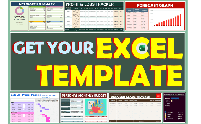 Gig Preview - Create excel template with formulas, charts, graphs, automation