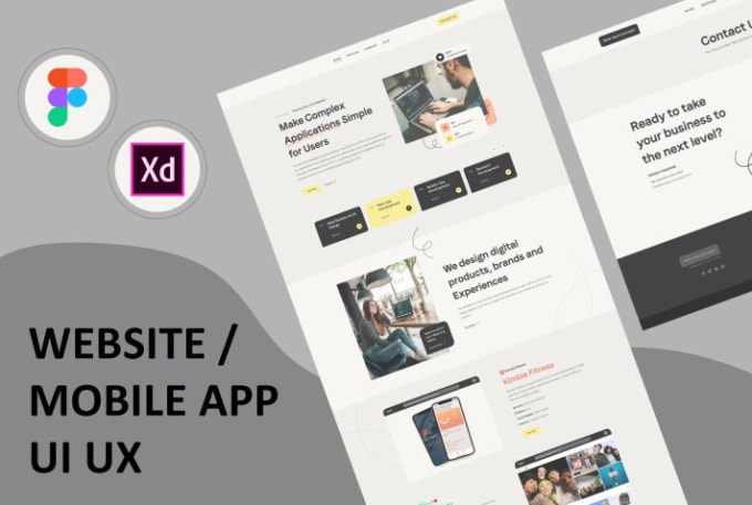 Gig Preview - Make attractive website and mobile app UI UX design