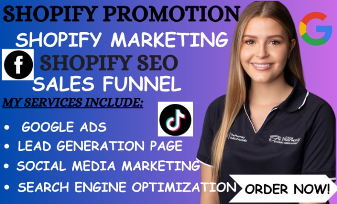 Gig Preview - Do shopify marketing shopify promotion sales funnel