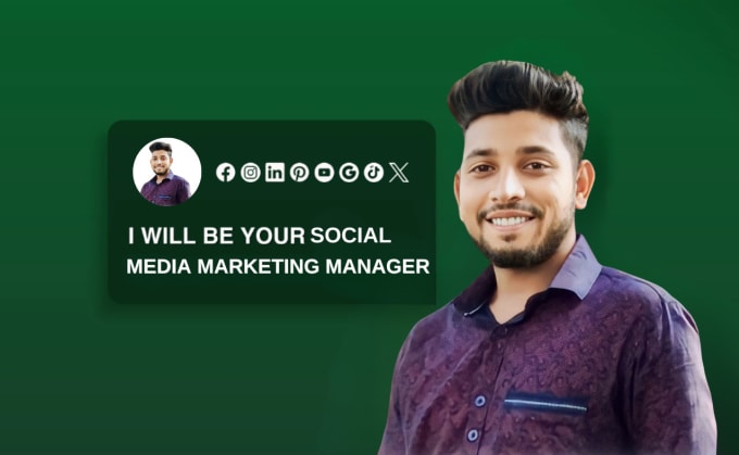 Gig Preview - Be your social media marketing manager and content creator