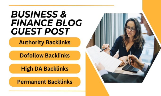 Gig Preview - Publish business and finance guest post on high da blogs with dofollow backlinks