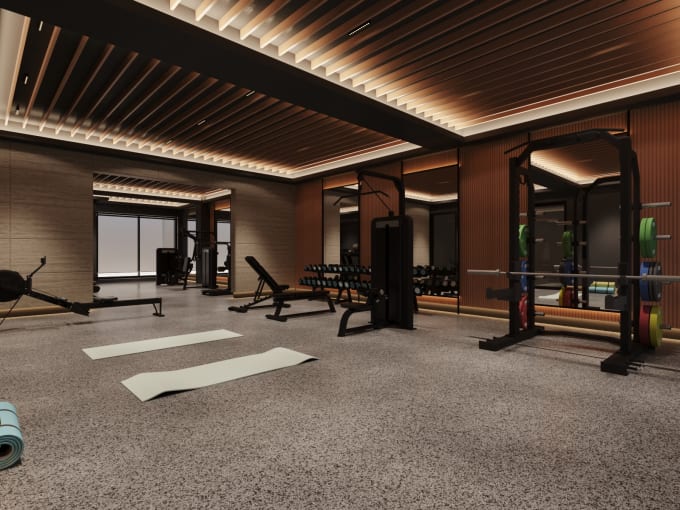 Gig Preview - Design and render your gym in 3d