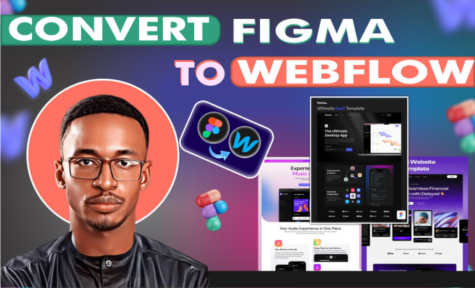 Gig Preview - Create modern membership webflow site memberstack, webflow website design