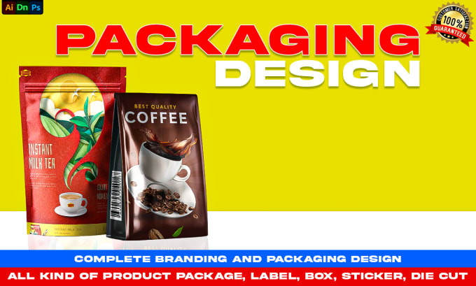 Gig Preview - Modern product packaging design box label design