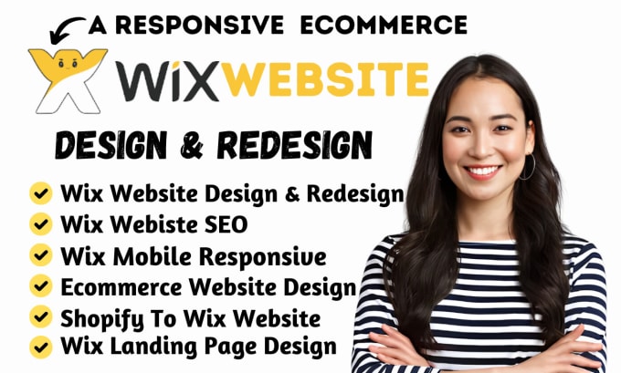 Gig Preview - Design wix website, wix ecommerce website, wix editor, wix website redesign