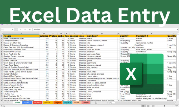 Gig Preview - Do excel data entry and web research for you