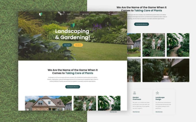 Gig Preview - Create a professional landscaping or lawncare website